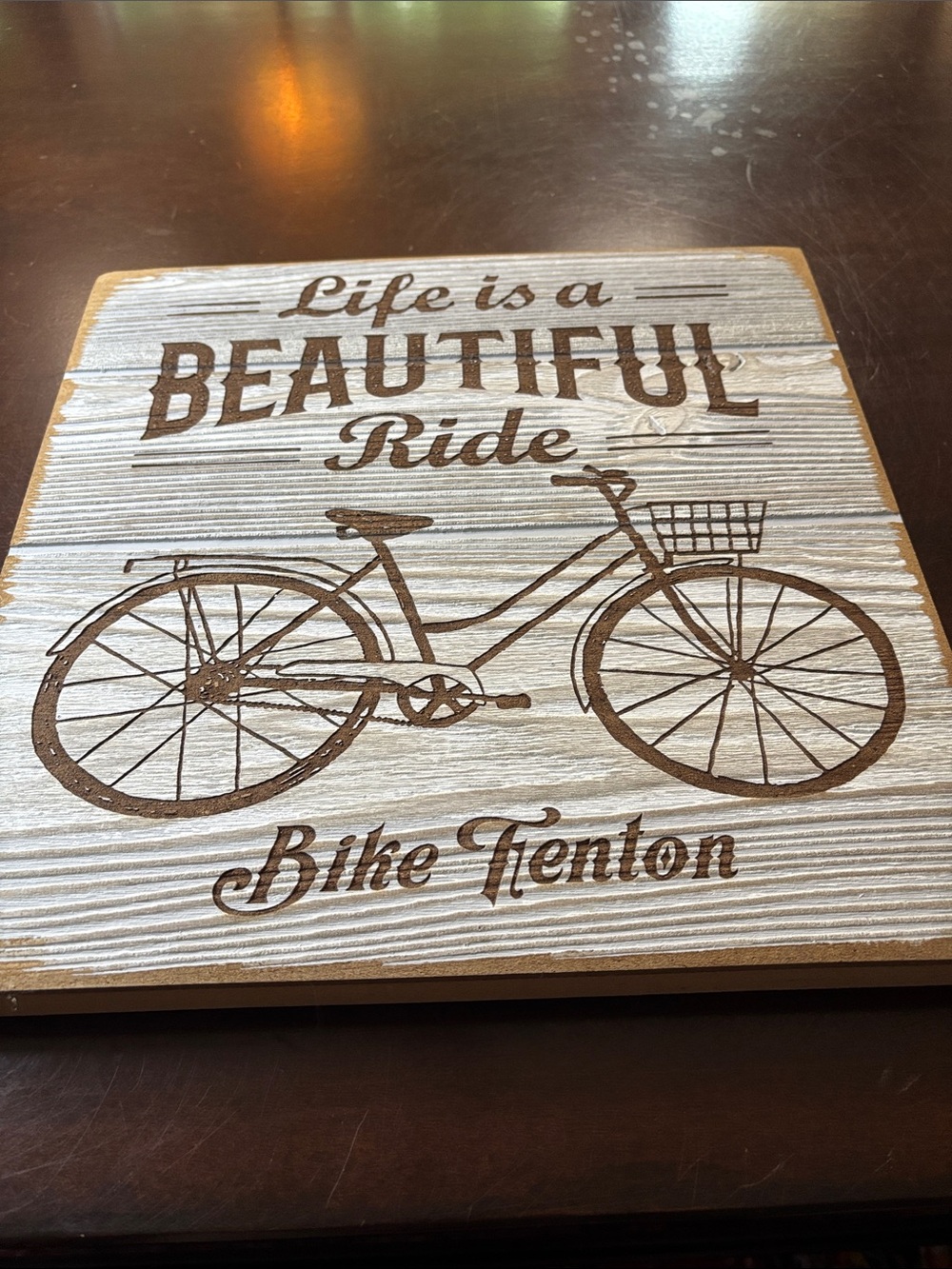 Life is a Beautiful Ride Wooden Wall Sign Fenton, Michigan NWT